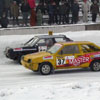 Participants of the third stage of the Belarusian winter car race Hot Ice at the stadium Zaria. [Press for large view]