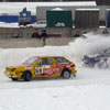 Participants of the third stage of the Belarusian winter car race Hot Ice at the stadium Zaria. [Press for large view]