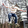 Skaters can be seen everywhere - in parks, squares and near monuments [Press for large view]