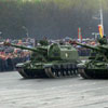 The parade of the Minsk garrison on the 60th anniversary of Great Victory [Press for large view]