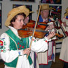 Folk music was performed at the opening of the exhibition [Press for large view]