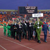 The Belarusian team at the opening of the 2nd world championship of firefighters and rescue teams. [Press for large view]